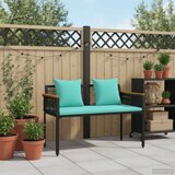  Vanjska klupa Crna i Tirkizna 117 x 54 x 74.5 cm poliratan | Eponuda.com
