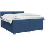  Boxspring krevet s madracem Plava 200 x 200 cm Tkanina | shoptok.hr