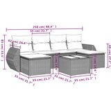  7-dijelni set vrtnih sofa od poliratana s jastucima bež | shoptok.hr