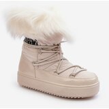 Kesi Women's Lace-up Snow Boots Santero Light Beige Cene
