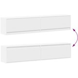 vidaXL Stenska TV omarica z LED lučkami bela 180x31x38 cm | Shoptok.si
