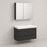 Kolpa San Naomi Set 70cm Crna (Ormarić sa umivaonikom + Ogledalo/ormarić) Cene