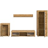 MID.YOU Dnevni Regal Jam, Barva Hrasta, 4-Delni | Shoptok.si