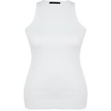 Trendyol Curve Plus Size Camisole - White - Fitted Cene
