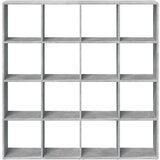 vidaXL Ormarić za knjige boja betona 137,5x29x137,5 cm drveni | shoptok.hr
