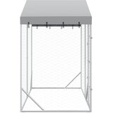 Vanjski kavez za pse s krovom srebrni 3 x 1,5 x 2,5 m čelični | shoptok.hr