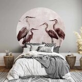  Okrugla fototapeta - Herons painted with ink 280x280 | shoptok.hr