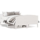Furnova Posteljni okvir brez vzmetnice bel 150x200 cm trdna borovina, (21939098) | Shoptok.si