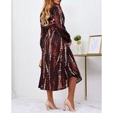 Resti Black and brown patterned women's maxi dress | Shoptok.si