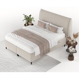 Maison de Rêve Bež oblazinjena zakonska postelja s prostorom za shranjevanje 160x200 cm Draco – | Shoptok.si