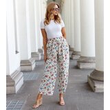 UR/CEO White floral wide pants Vertemate | Shoptok.si