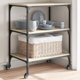 vidaXL Kuhinjska kolica boja hrasta 60 x 41 x 76 cm konstruirano drvo | shoptok.hr