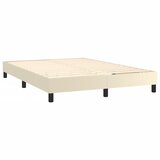 Krevet s oprugama i madracem krem 140x200 cm od umjetne kože | Eponuda.com