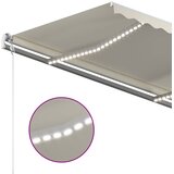  Automatska tenda sa senzorom za vjetar LED 400x350 cm krem Slike