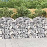 vidaXL Obokana gabionska košara 100x50x100/120 cm pocinkano železo Cene