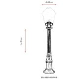 Opviq Vanjska lampa BSU-68201-BSY-M1-B, 85 cm, Podna, IP65, E27, 60W, Crna | Eponuda.ba
