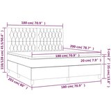 Krevet box spring s madracem LED plavi 180x200 cm od tkanine | shoptok.hr