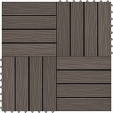 vidaXL Talne plošče 11 kosov globok relief WPC 30x30 cm 1 m² rjava, (21143990) | Shoptok.si
