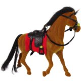 Brown Velvet Horse Red Saddle figurine | shoptok.hr