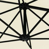  Stenski senčnik z LED in kovinskim drogom 300 cm peščen, (20609455) | Shoptok.si