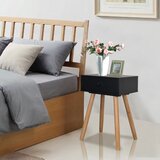 vidaXL Nočna mizica 2 kosa masivna borovina 40x30x61 cm črne barve Cene
