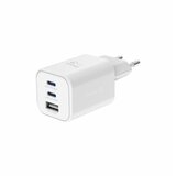 Swissten punjač GaN 65 W, 2x USB-C PD + 1x USB-A 18 W QC, bijeli | shoptok.hr