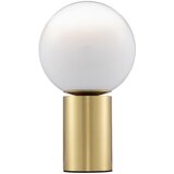 Nova Luce Bela/v zlati barvi steklena namizna svetilka (višina 35,5 cm) Vita – Cene