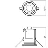  Redo 70217 - Ugradno plafonsko svetlo FR 1xE14/30W/230V crni hrom | Eponuda.com