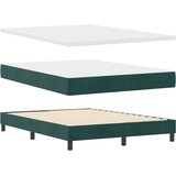  Box Spring Postelja z Blazino in LED Temno Zelena 160x200 cm Žamet, (22050831) | Shoptok.si