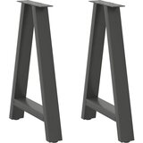 Furnova Noge kavne mizice A-oblika 2 kosa antracit 60x(72-73) cm jeklo, (21914437) Cene