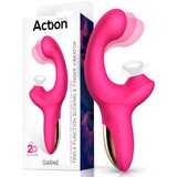 Action Garme Vibe with Sucking and Finger Function Pink Cene