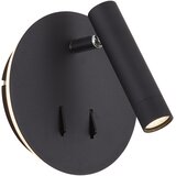 QAZQA Moderna črna stenska svetilka vključno z LED in USB-C - Croft Cene