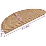 Samolepilne preproge za stopnice 15 kosov 65x21x4 cm sisal, (20753233) | Shoptok.si
