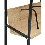 vidaXL Police za knjige s 2razine crni i boja hrasta 52x28x59cm drvene | shoptok.hr