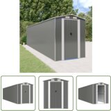  The Living Store Vrtna lopa svetlo siva 192x772x223 cm pocinkano jeklo - Vrtna Lopa, (21745156) Cene