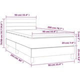  Box spring postelja z vzmetnico svetlo siva 90x200 cm blago, (20790869) | Shoptok.si