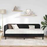  Kutni okvir kreveta s madracem Crna 100 x 200 cm Baršun | shoptok.hr