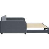 vidaXL Izvlečna dnevna postelja temno siva 100x200 cm žamet | Shoptok.si