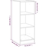  Ormar smeđa boja hrasta 48x41x102 cm od konstruiranog drva | Eponuda.com