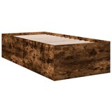  The Living Store Posteljni okvir dimljeni hrast 90x200 cm inženirski les - Posteljni Okvir, (21529877) | Shoptok.si