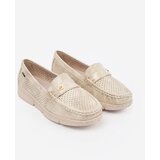 GOODIN Gold openwork loafers with a gold element | Shoptok.si