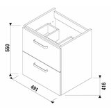 Jika H40J3834023001 Lyra Plus Viva 49 x 42 cm omarica za umivalnik | Shoptok.si
