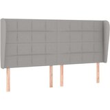  Uzglavlje s ušima svjetlosivo 183x23x118/128 cm od tkanine | shoptok.hr