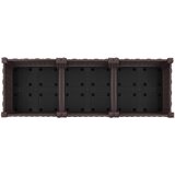  Vrtni saksija s kotačima Smeđa 120 x 40 x 29 cm PP | shoptok.hr