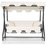  Ruta 19 - Dark Green, White Dark GreenWhite Garden Triple Swing Chair Cene