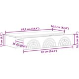 Stolna montirana na zid Bijela 87,5 x 34,5 x 17 cm | Shoptok.si