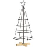  Božićno drvo u obliku čunja s stalakom Crna 90 cm Čelik | Eponuda.com