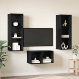  Set TV komoda Crni hrast 37 x 37 x 107 cm Konstruirano drvo | shoptok.hr