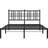 Metalni okvir za krevet s uzglavljem crni 120x190 cm | shoptok.hr