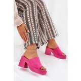 Boto Women's Heeled And Platform Slippers Fuchsia Omeisa | shoptok.hr